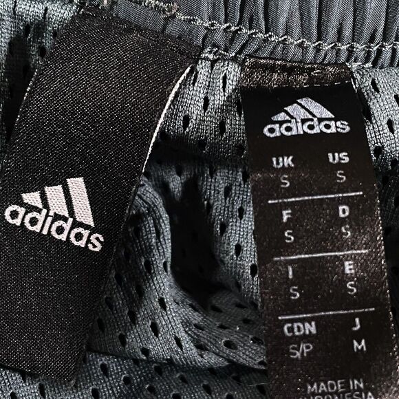 Adidas Street Shape Urban Logo Mens S Nylon Woven Grey Blue Track Pants GM6509 - Picture 15 of 15